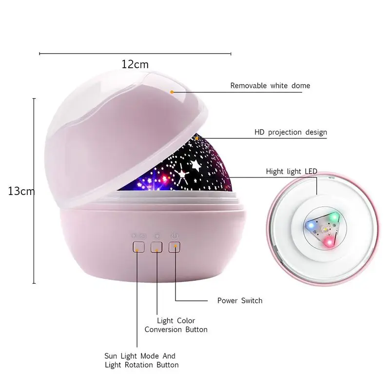 Звездный проектор, романтический ночник вращающийся морской животные Звезда Луна крышка проектор ночное освещение для детей взрослых Be