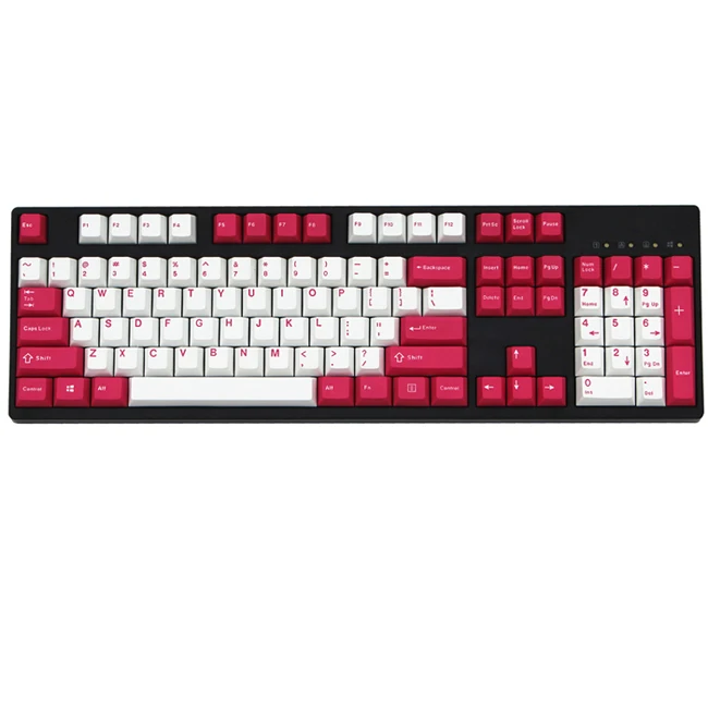 Двойная съемка розовый/белый pbt механическая клавиатура keycap 87/106 клавиш ANSI макет Cherry filco Ducky keycap только брелков - Цвет: Pink White