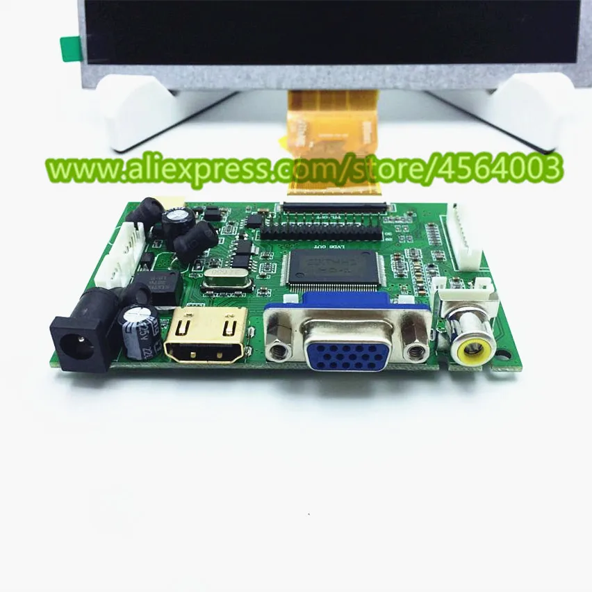 7 дюймов Высокое разрешение 1024*600 LVDS Raspberry Pi 7300101463 E231732 ЖК-дисплей монитор управление доской драйвера HDMI VGA 2AV комплект