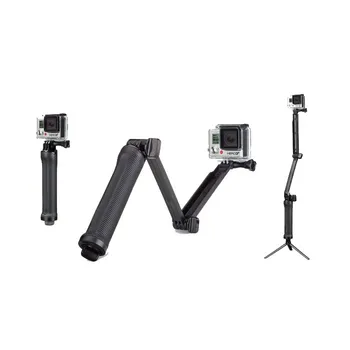 

Go pro Flexible Monopod Tripod Arm Mount Adjustable stand Handheld Grip For Gopro Hero 3-way grip Pole SJCAM SJ4000 Camera GP223