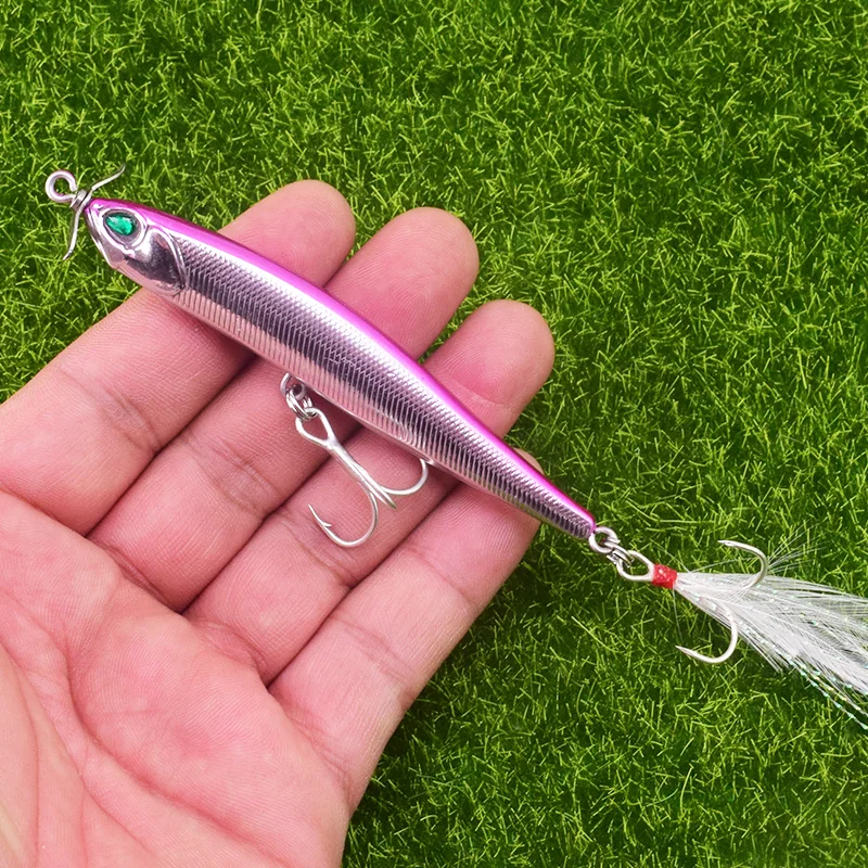 Proleurre Пропеллер для модели Minnow приманки ловли рыбы 100 мм 12 5g опускается на дно