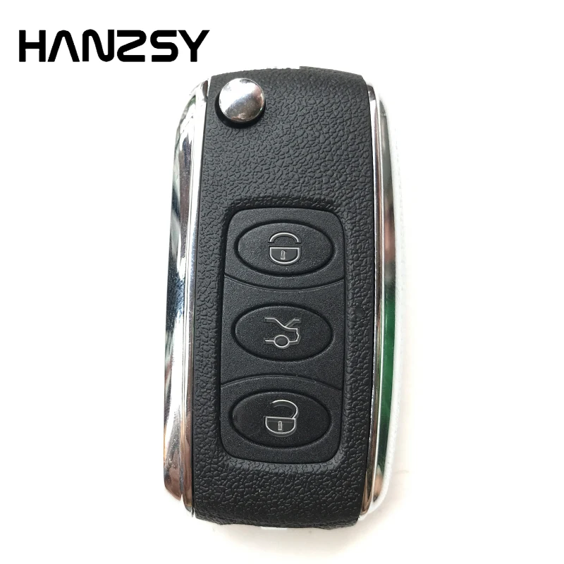 

3 Button Modified Flip Folding Key Case housing For Bentley Style Remote Car Key shell Blank Fob Without Battery Holder /blade