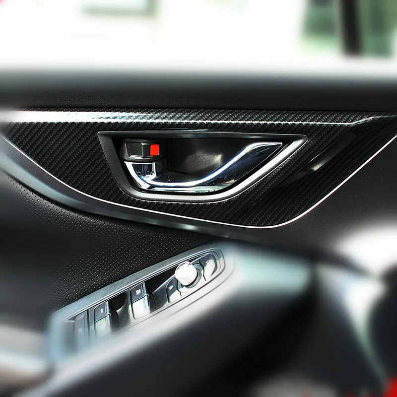 

4PCS ABS Carbon Fiber Interior Door Handle Decoration Cover for Subaru Crosstrek XV 2018 New Style