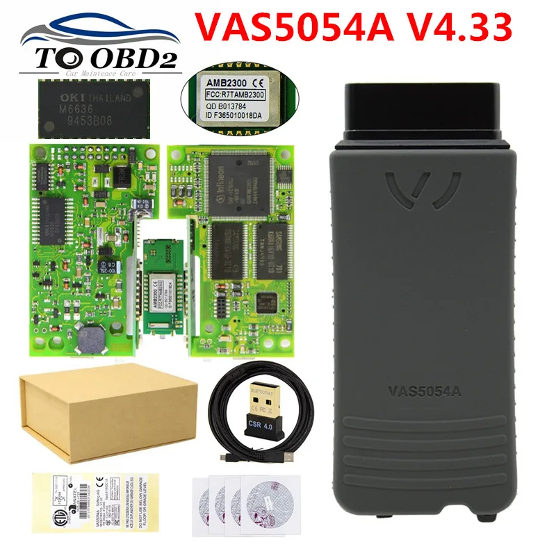 

FREE Bluetooth VAS 5054A OKI Full Chip VAS5054A ODIS V4.4.10 Diagnostic Scanner With Keygen VAS5054 Support UDS Protocol Buzzer