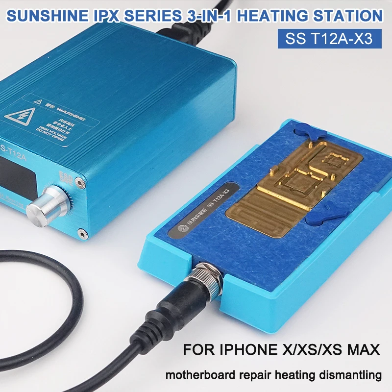 US $27.29 T12ax3 3in1 Soldering Station Kit Motherboard Repair Tool For Iphone 6 7 8 X Xs Max 11 Cpu Nand Heating Disassembly Platform