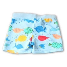 Новая модель шорт для мальчиков 1-8 лет, светло-голубой с рисунком рыбы, Быстросохнущий купальный костюм для мальчиков, детский купальный костюм, купальный костюм