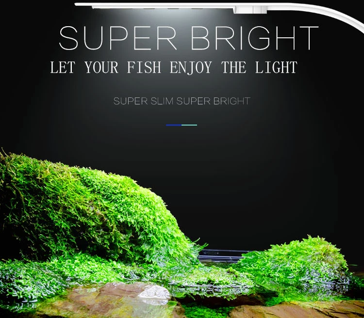 Super Slim LED Aquarium Light Lighting plants Grow Light 5W/10W/15W Aquatic Plant Lighting Waterproof Clip-on Lamp For Fish Tank