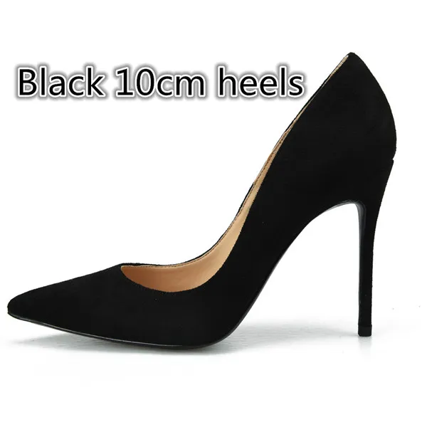 Black 10cm Heels Stylesowner/черные туфли больших размеров 32-46 женская обувь г. с острым носком, для взрослых, телесного цвета, на высоком каблуке, пикантная Офисная Женская обувь на тонком каблуке - Цвет: Black 10cm Heels
