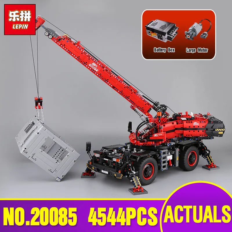 

Lepin 20085 Technic Toys Car Model The Legoinglys 42082 Rough Terrain Crane Set Buidling Blocks Bricks Kids Toys Christmas Gifts