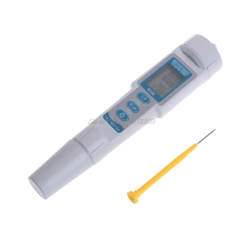 

PH Meter 3 In1 PH/EC/TEMP Tester Temperature Tester Pen Function Conductivity Water Quality Measurement Tools With Backlight Aug