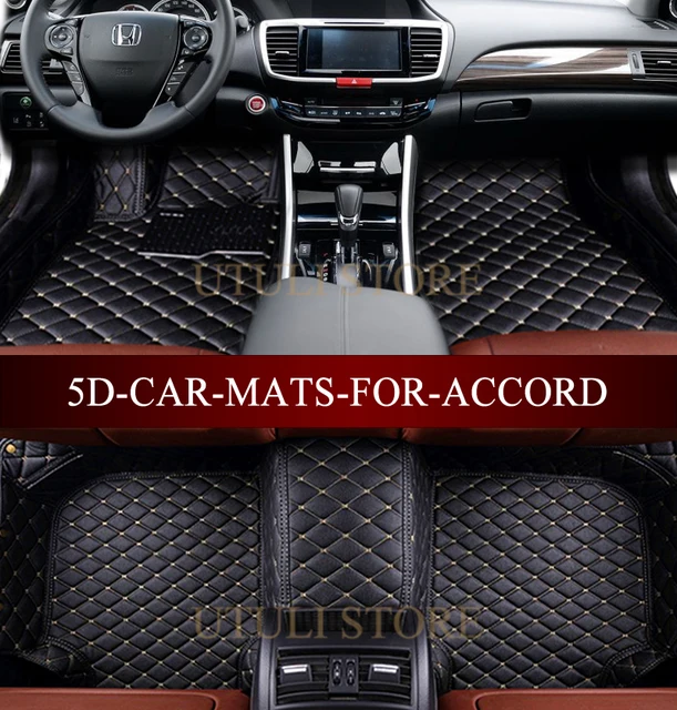 Leather Car Floor Mats For Honda Accord 7th 8th 9th Generation Leather Car Floor Mats For Honda Accord 7th 8th 9th Generation Custom Fit All Weather Carpet Liners Foot