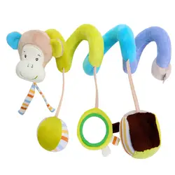Новорожденных Многофункциональный погремушки кровать коляска мобильного Детские игрушки Детские мультфильм обезьяна висит понять
