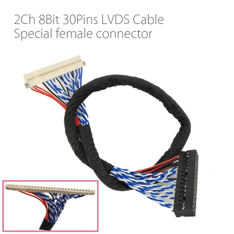 

DF19-D8-30P Special LVDS Cable 30Pins Double 2ch 8bit 1.0mm Pitch for 17 and 19 inch LCD Display Panel LTM170EX-L21 250mm