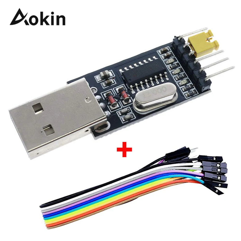 USB к TTL CH340 модуль CH340G 3 V 5V переключатель с STC микроконтроллером скачать кабель