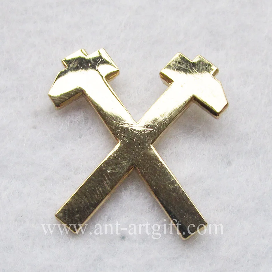 

Customized die cast craft ax shape lapel pin gold finished