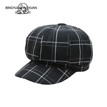 Кепка газетчика берет женский мужской плоская кепка осень зима шапки для мужчин и женщин восьмиугольная кепка маляр шляпа винтажная английская художница