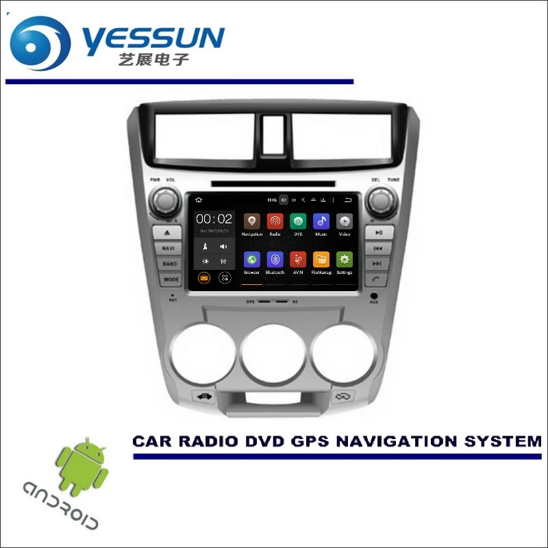 

YESSUN Wince / Android Car Multimedia Navigation For Honda City 2008~2013 Manual AC CD DVD GPS Player Navi Radio Stereo Screen