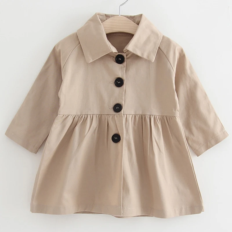 Cheaper Children Trench Coats Autumn Spring Fashion Cotton Girls Jacket 1-6 Years Windbreaker For Baby Girl Clothes | Детская одежда и