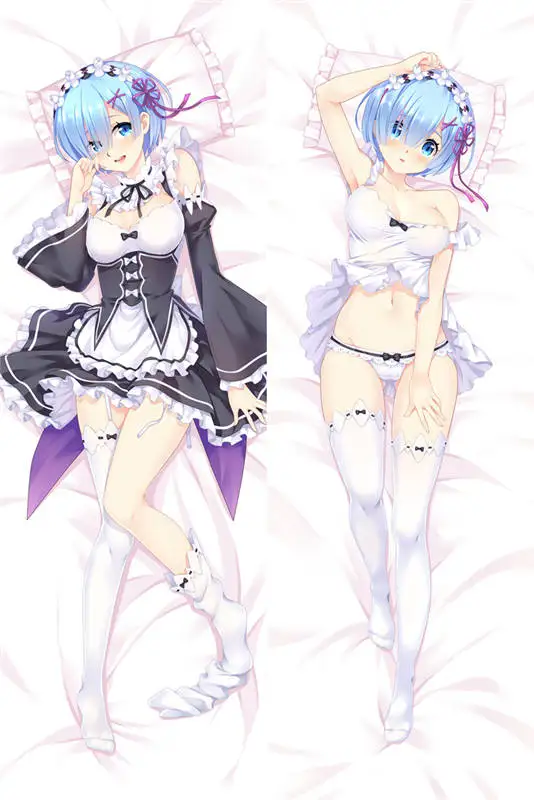 Аниме Dakimakura Body Re Zero Kara Hajimeru Isekai Seikatsu 150x50 см 100x35 см наволочка манга 2 - Цвет: 1