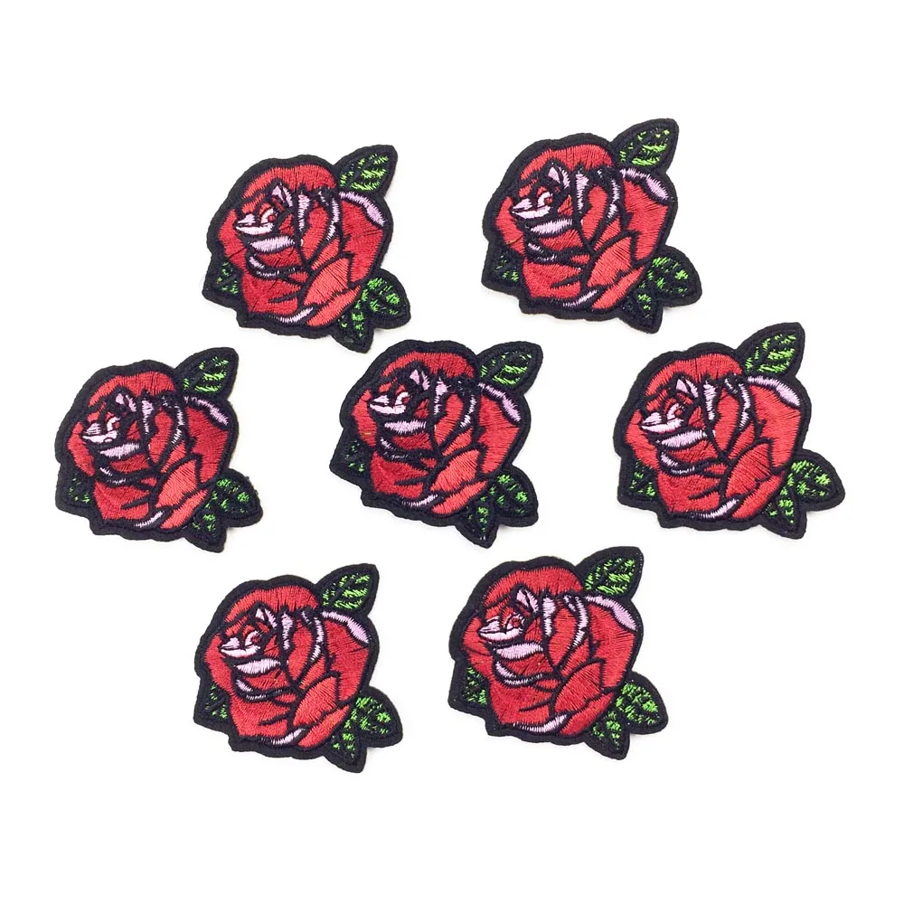 Iron On Flower Patches For Clothing Iron On Rose Appliques For Garment Embroidery Badges For