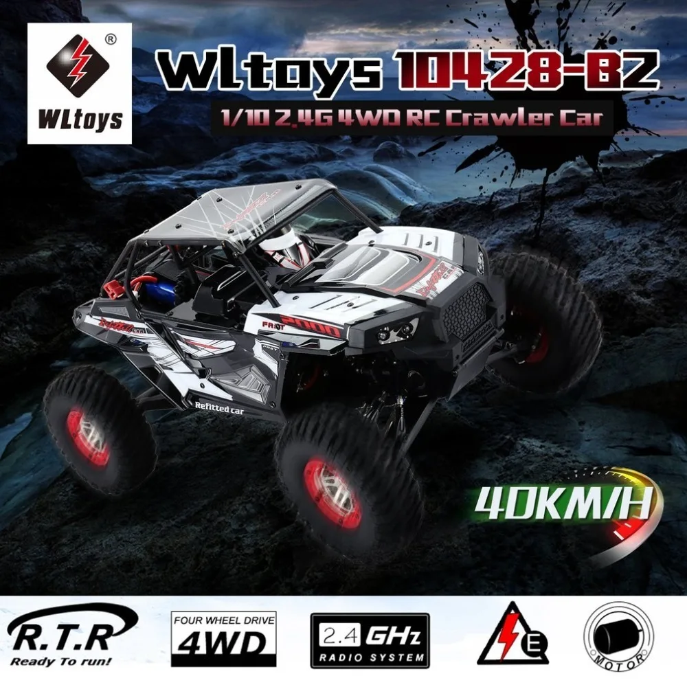 

Wltoys 10428-B2 1/10 2.4G 4WD Electric Rock Climbing Crawler RC car Desert Truck Off-Road Buggy Vehicle with LED Light RTR