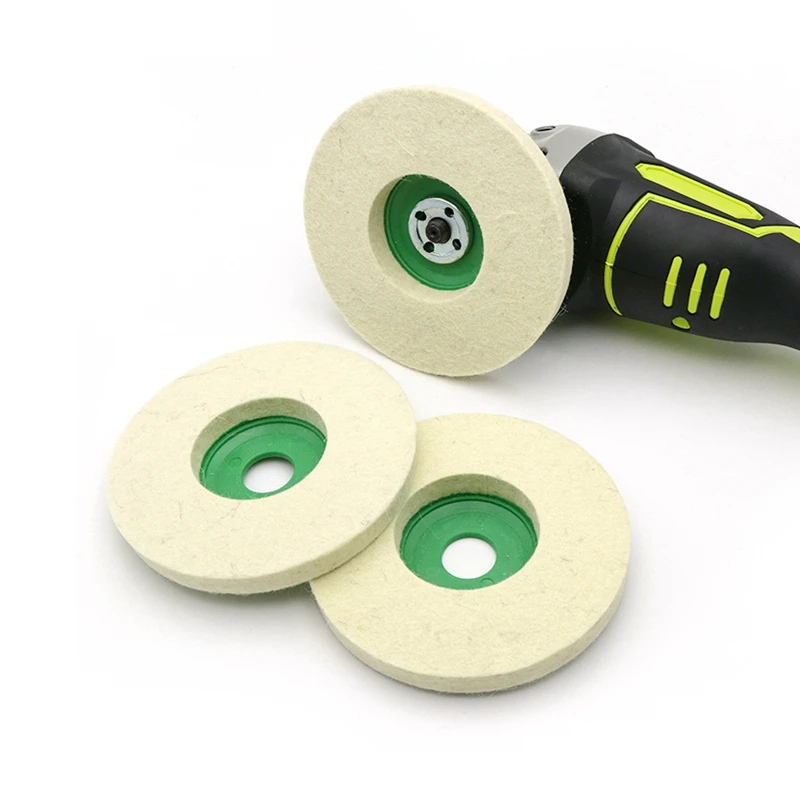 

2pcs 5 Inch/125 mm wool felt polishing wheel Angle Grinder buffing Felt Polish Disc for Rotary Tool Abrasive Grinding 22.23mm