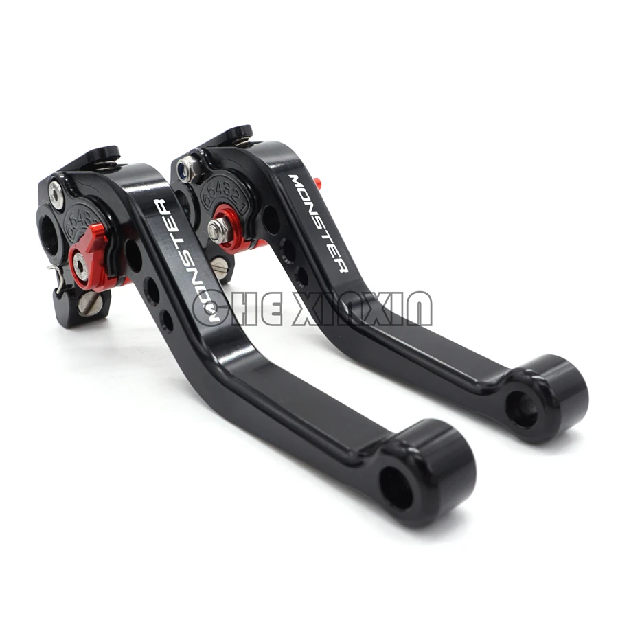 

For DUCATI MONSTER 696 796 695 620 400 Motorcycle Brakes CNC Billet Short Ajustable Brake Clutch Levers with LOGO MONSTER