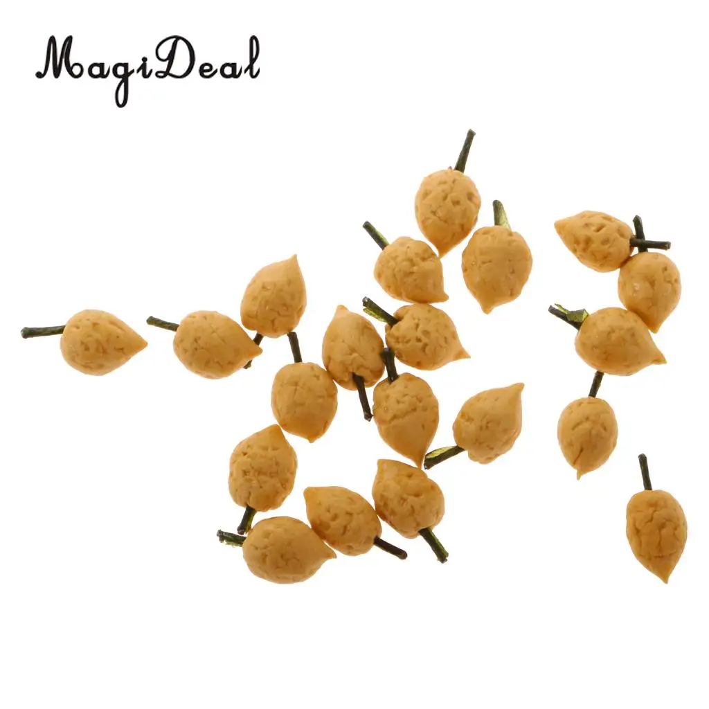 10 Pieces 1:12 Scale Dollhouse Fruit Food Miniature Mini Lemon Apples Cherry for Restaurant Kitchen Decor Pretend Play Toys