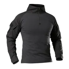 Camisetas militares para senderismo táctico al aire libre para hombre, camisetas deportivas de manga larga de camuflaje del ejército, ropa deportiva transpirable, ropa profesional