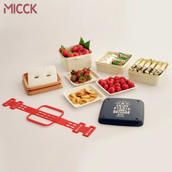 

MICCK Simple Japanese Insulation Microwave Multilayer Combination Lunch Box Healthy Food Box Food Storage For Picnic Lunch Case