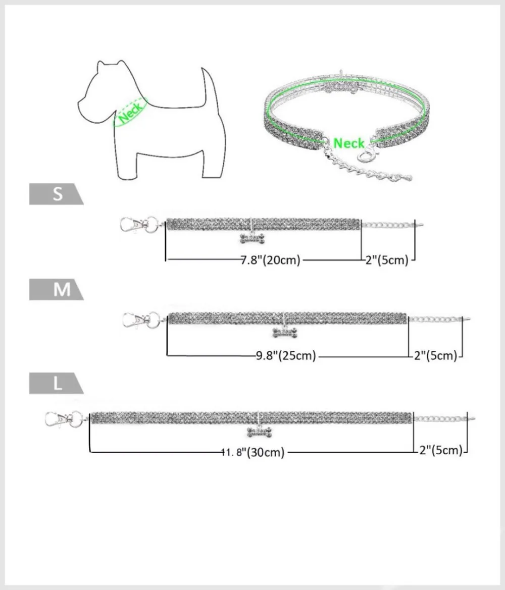 Шикарные Стразы хрусталь бриллиант любовь диаманды форма ошейник для Собаки Ошейники серебро высокого класса домашних животных красивый ошейники