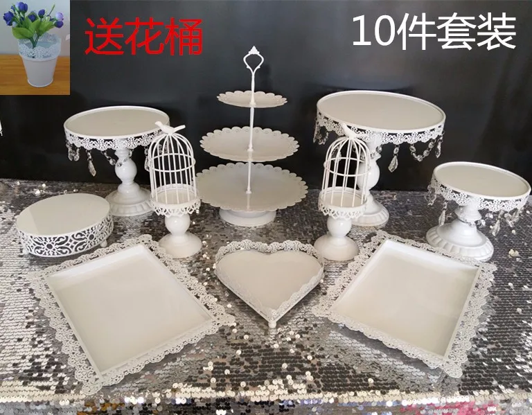 Plateau à Dessert de mariage blanc support à gâteau moule à Cupcake support à fruits accessoires