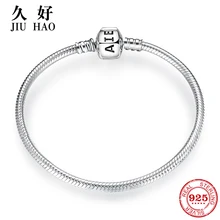 925 пробы Серебряный Шарм галстук-бабочка цепочка из змеиных костей Браслеты diy для модных ювелирных изделий женские аксессуары трендовые