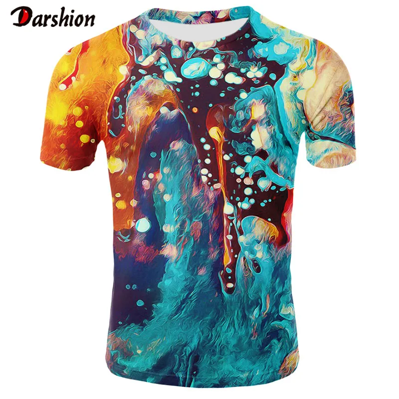Забавная футболка s Art t shirt s Мужская футболка с граффити печатная цветная футболка 3d абстрактная футболка Homme персонаж принт мужская одежда s