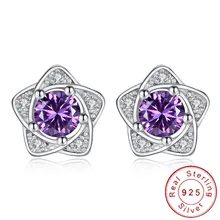 Минималистичные женские серьги-гвоздики из стерлингового серебра 925 пробы с минимальными звездами нежные Маленькие Изящные серьги AAA CZ SE149