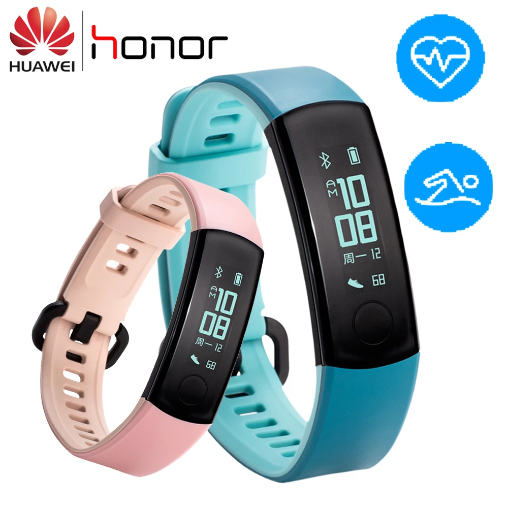 

Original Huawei Honor Band 3 Smart Bracelet Swimming Heart Rate Monitor Honor 3 Colorful Wristband Waterproof Fitness Tracker