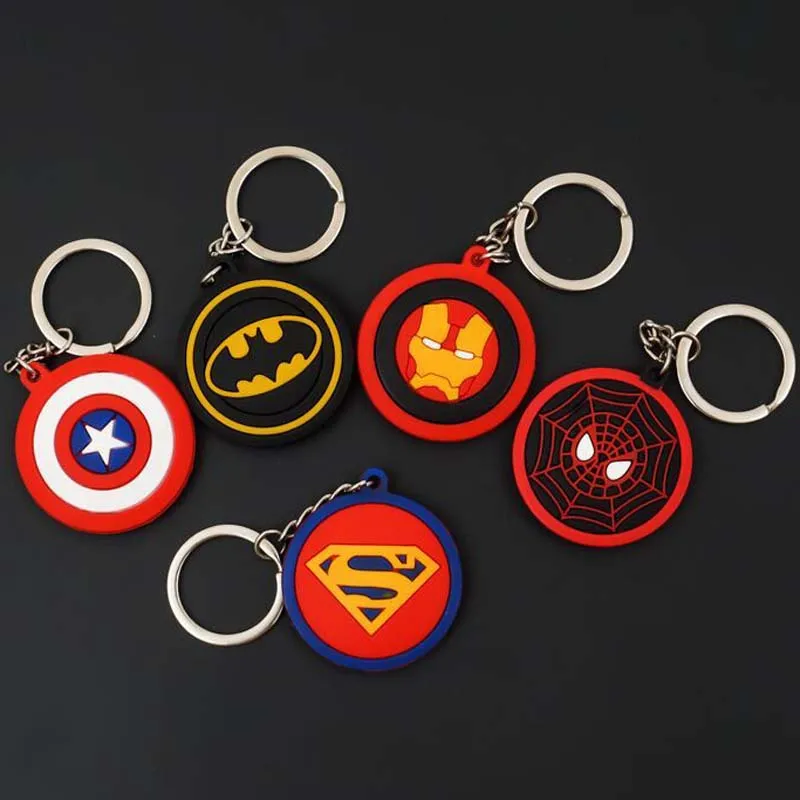

Cool Batman Spiderman Captain American Superman Ironman Key Ring Chain Pendant Toys