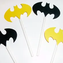 Бэтсмен Hero кекс топперы Свадьба День рождения Baby Shower участник выбирает еду Пользовательские цвета