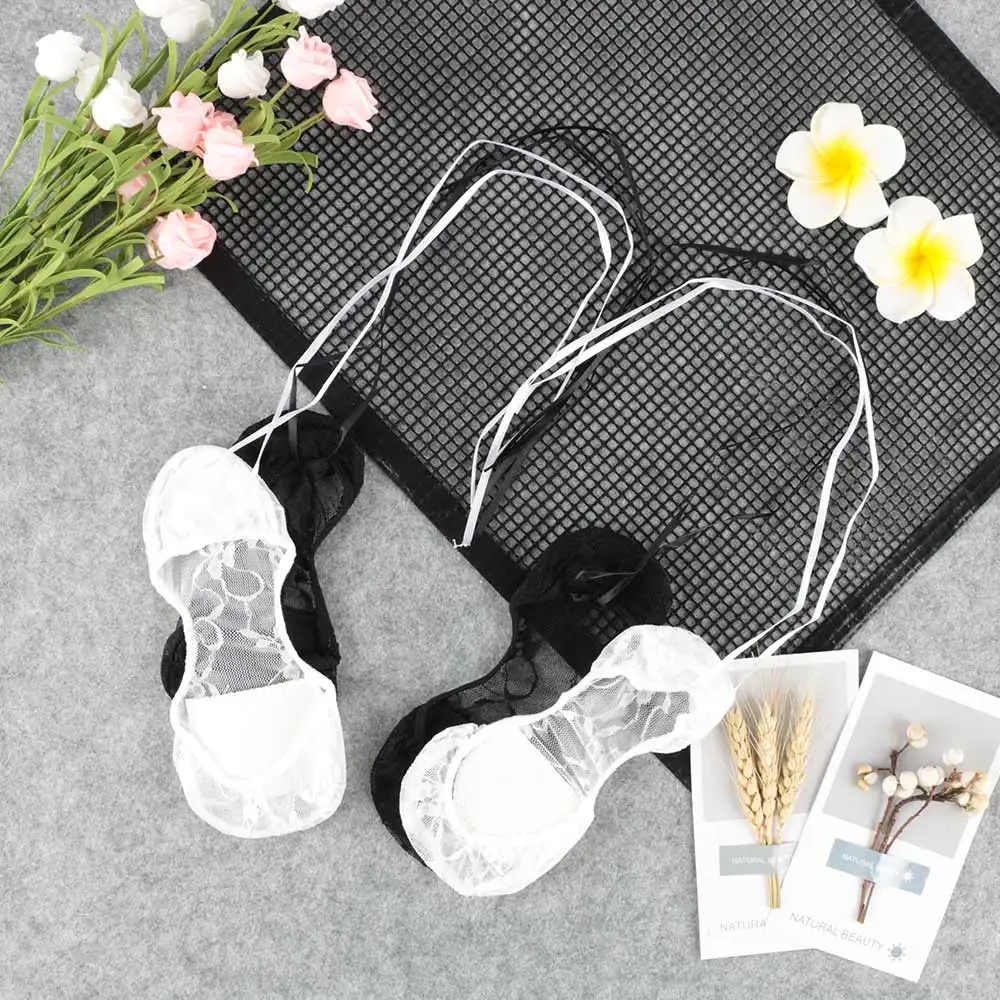 

Elegant Nylon Socks Women Girls Non-slip Ladies Comfortable Summer Lace Cross Tie Invisible High Elastic Boat Short Socks