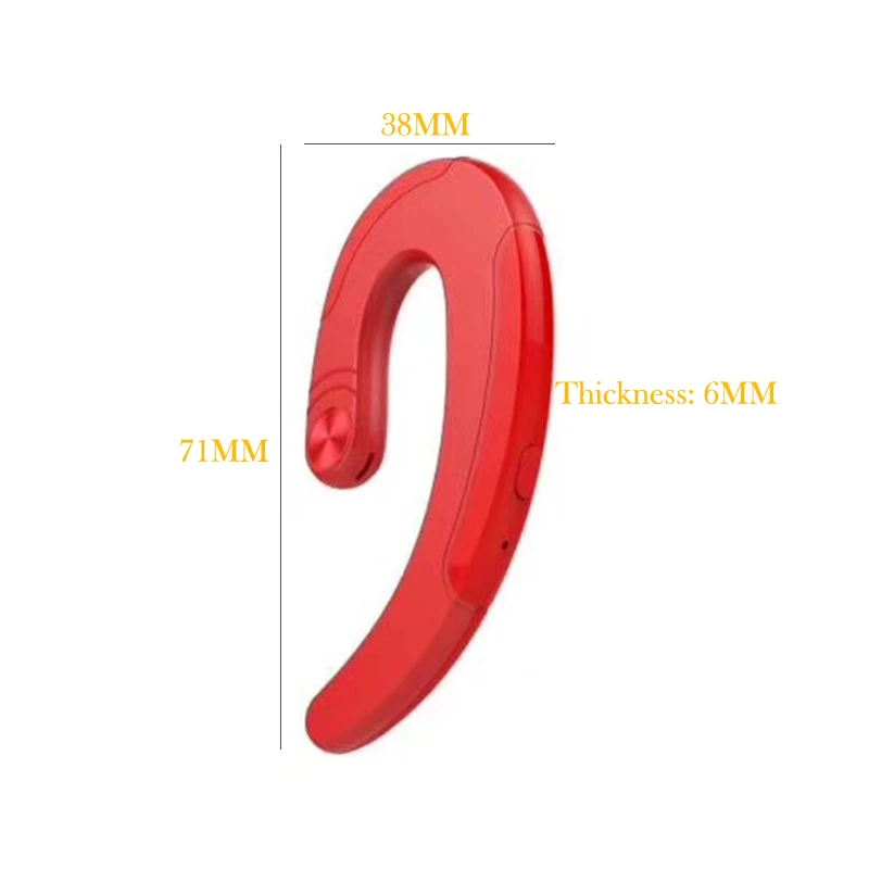 Ear Hook Bluetooth Headset Bone Conduction Sport Headphone With Mic Adjustable headband For IOS Android Smartphone USB Charge (9)