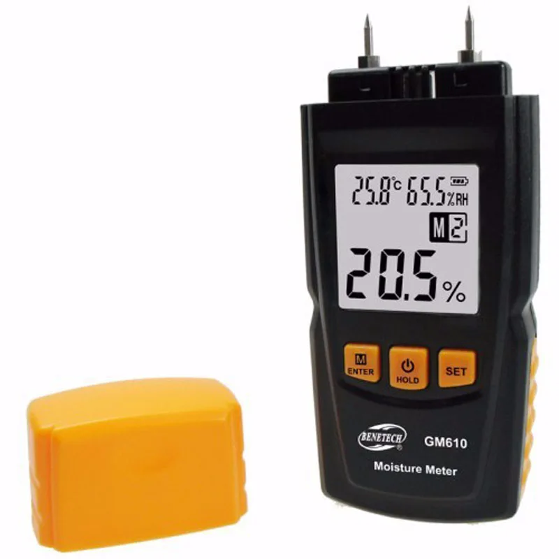 

GM610 Digital LCD Display Wood Moisture Meter Gauge Humidity Tester Timber Damp Detector Hygrometer