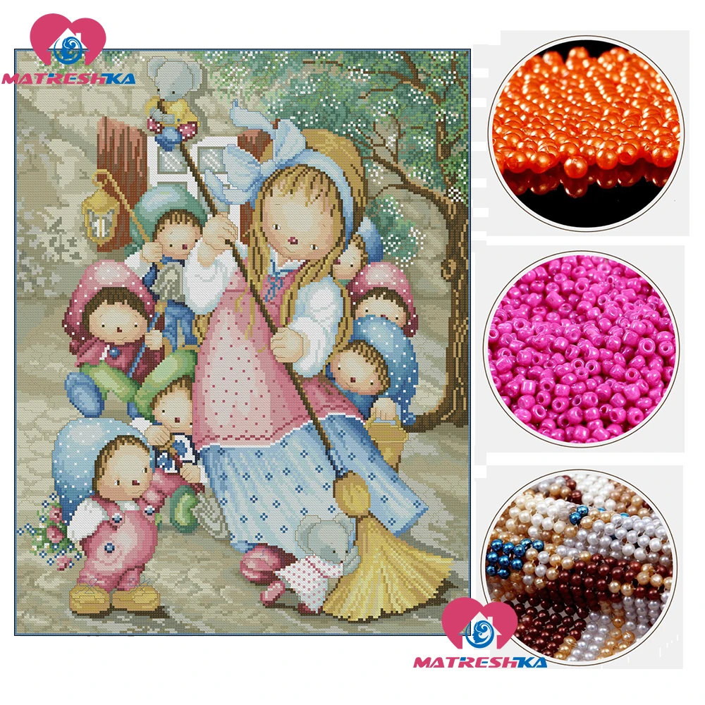 3d Beads Embroidery Beaded Cross Stitch Pattern Beadwork Crafts Beads
