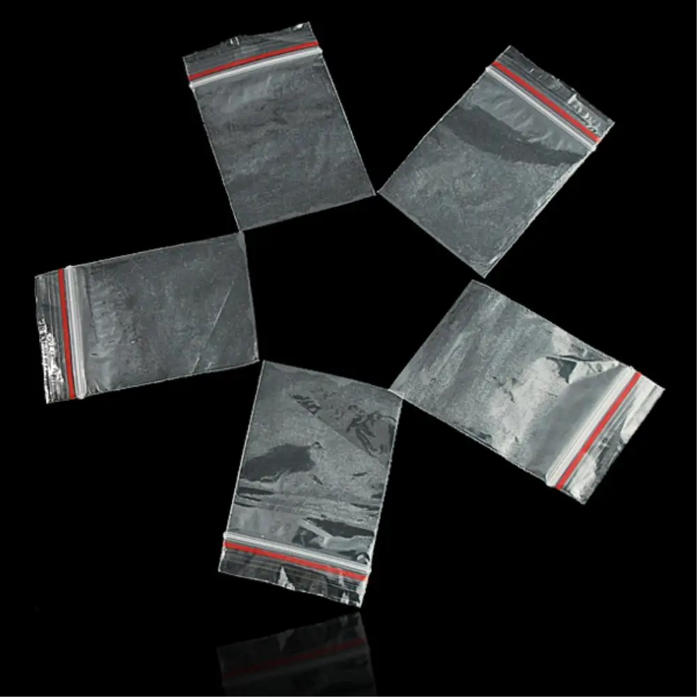 100Pcs Snack bag Zip Lock Baggies Plastic Packaging Bags Small Storage Bags  Zipper Bag Transparent bag