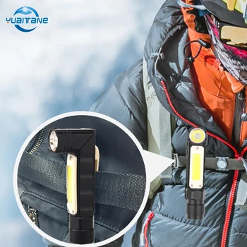

Multi-function USB Rechargeable LED Flashlight rotating COB work light LED Torch With strong magnet Suitable for multiple scene