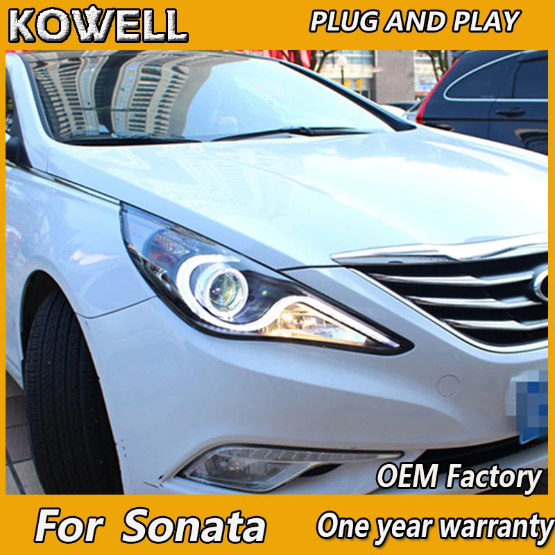 Автомобильный Стайлинг KOWELL для Sonata 8 фары 2011 2014 светодиодный ные DRL линзы с