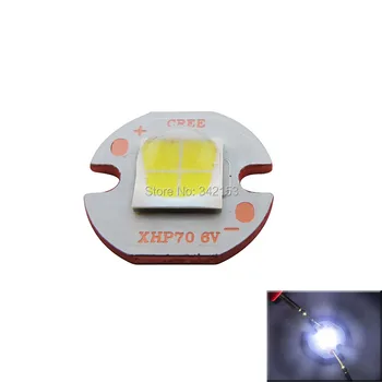 

28.8W Cree XHP70 XHP-70 6V 12V White 6000-6500K Warm White 3000K Led Emitter Lamp Lighting On 16MM Copper PCB Board