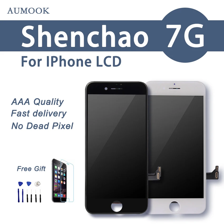 ShenChao AAA ЖК-дисплей для iPhone 7 ЖК-дигитайзер сенсорный стеклянный экран в сборе с