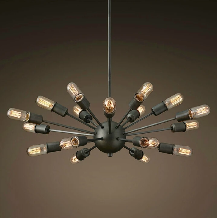 

A1 The simplicity of modern American country iron bar designer Nordic loft retro UFO spider chandelier GY295