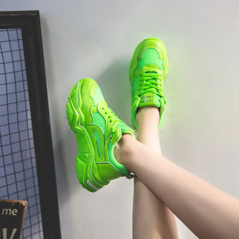 neon green platform shoes