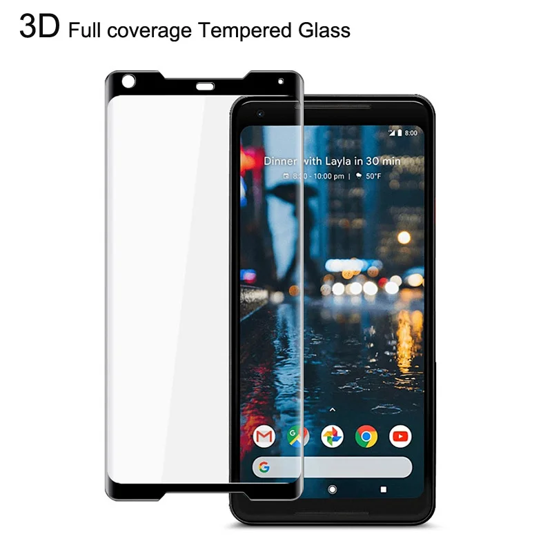 

Esobest изогнутый 3D телефон для Google Pixel 2 телефон с закаленным стеклом 9H